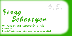 virag sebestyen business card